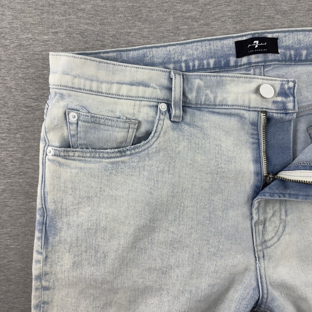 7 For All Mankind Jeans Men's Size 36 Light Wash Denim Slim Tapered Fit - Picture 3 of 12
